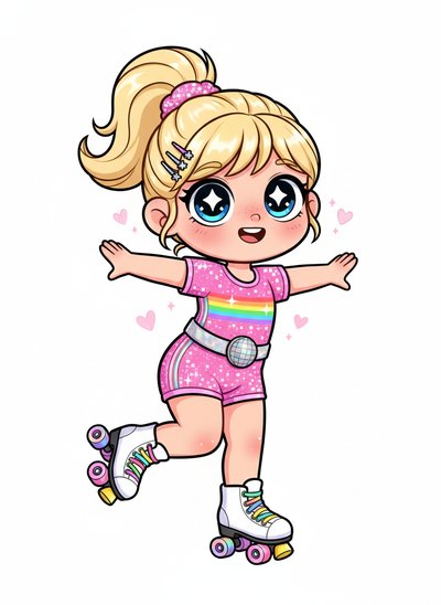 Ashley's Roller Disco Adventure 🎶 - Kawaii Cute