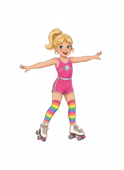 Ashley's Roller Disco Adventure 🎶 - Vintage Storybook