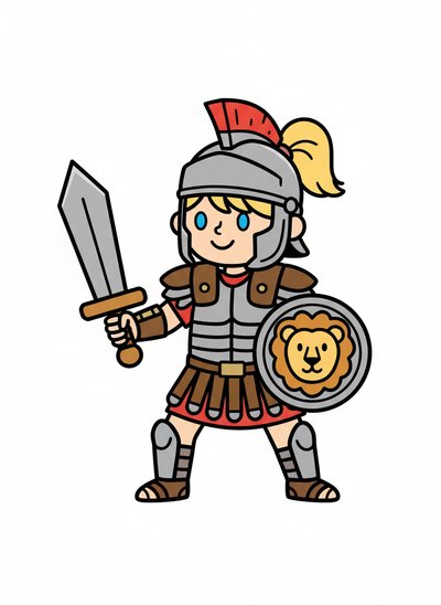 My Little Gladiator Girl 🛡️ - Preschool Simple