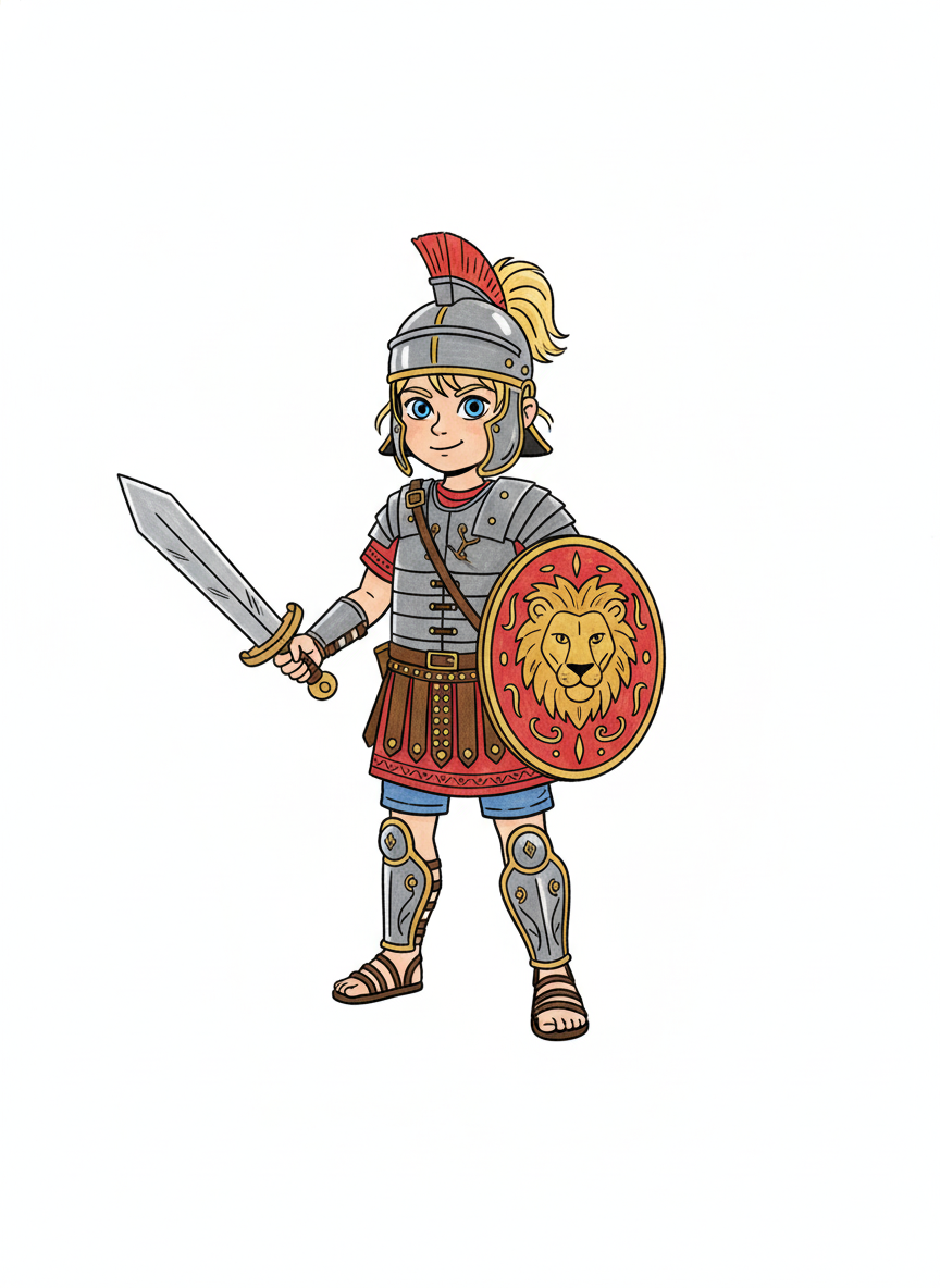 Ashley the Gladiator - Classic Coloring Book