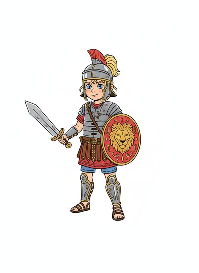 My Little Gladiator Girl 🛡️ - Classic Coloring Book