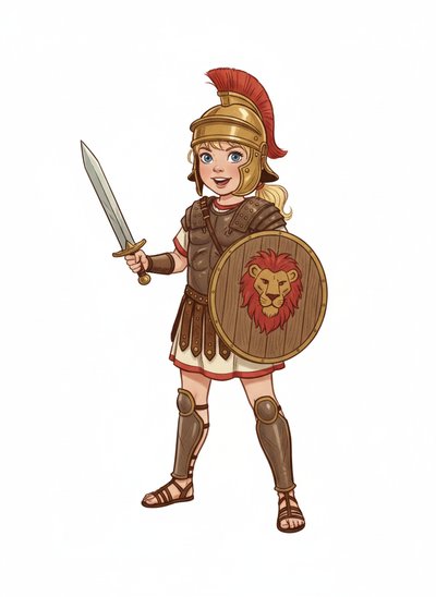 My Little Gladiator Girl 🛡️ - Vintage Storybook