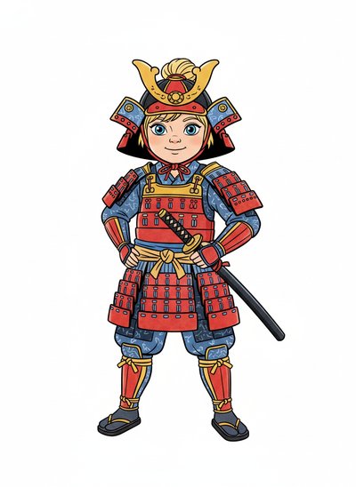 Ashley the Samurai Explorer - Classic Coloring Book