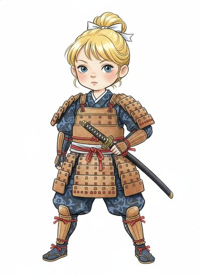 Ashley the Samurai Explorer - Gentle Pencil