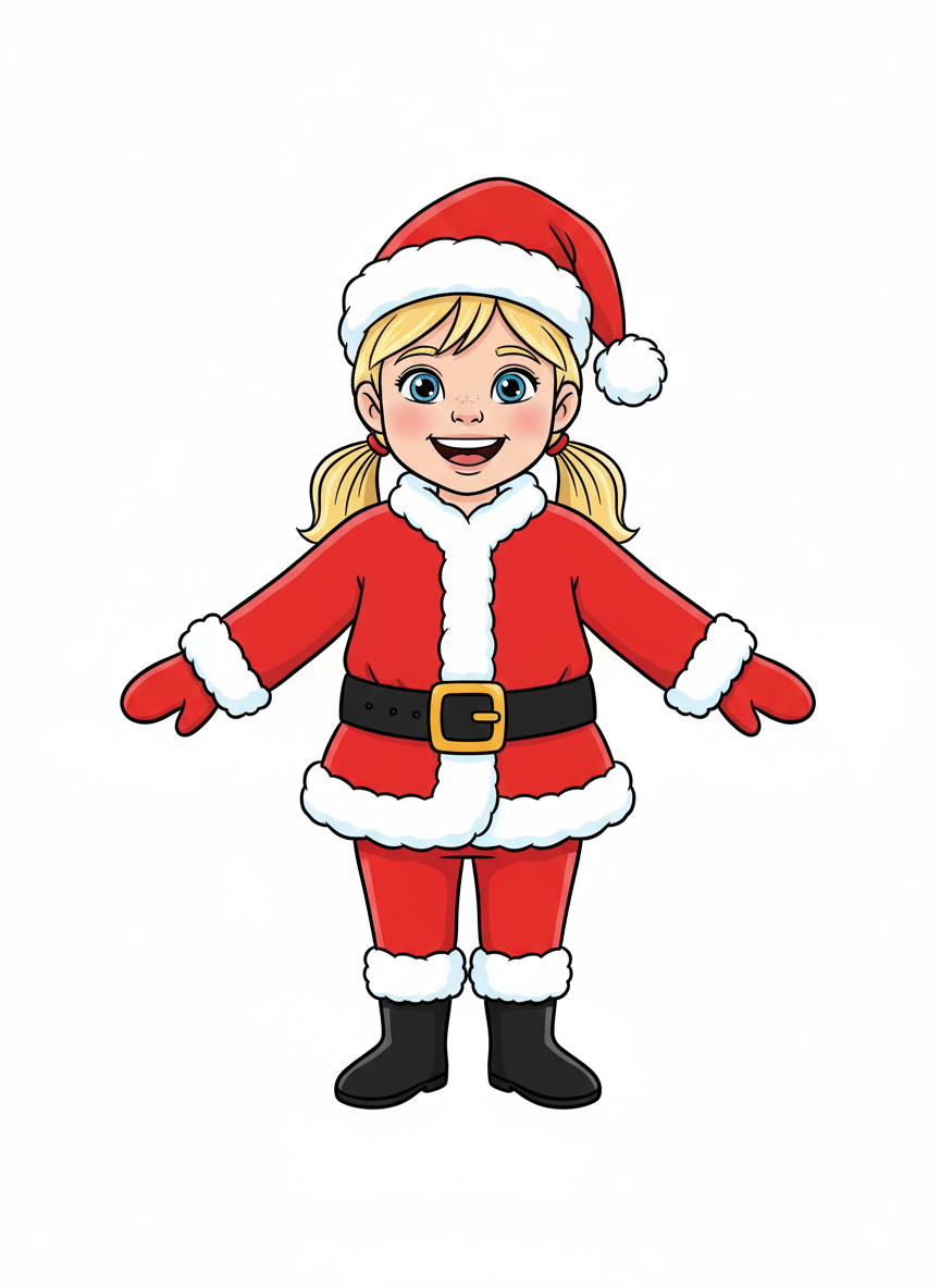 Santa Ashley - Classic Coloring Book