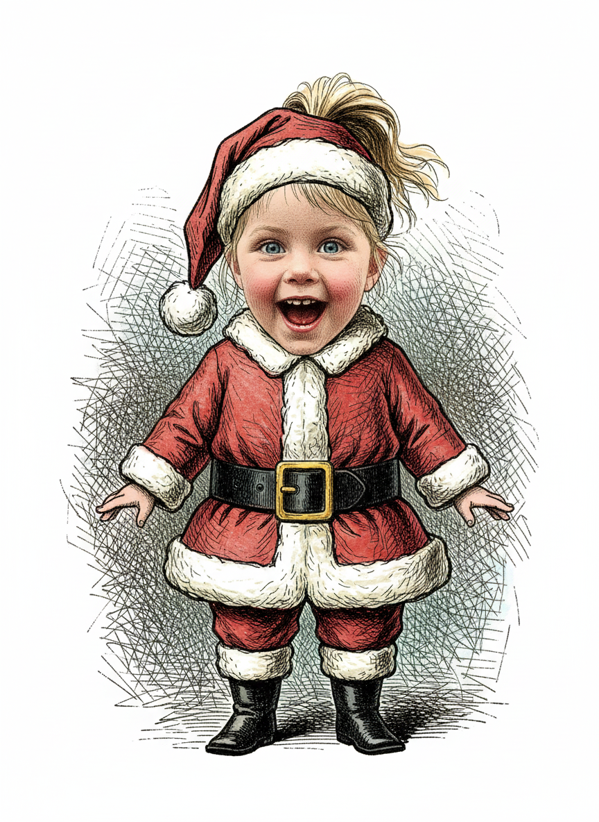 Santa Ashley - Victorian Illustration