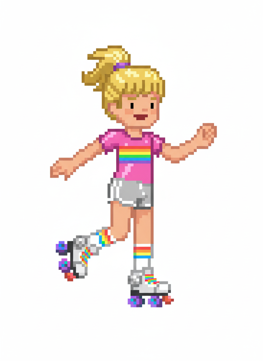 Ashley the Disco Skater - Pixel Art