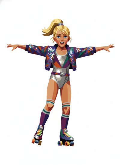 Ashley's Roller Disco Adventure 🎶 - Cubist Painting