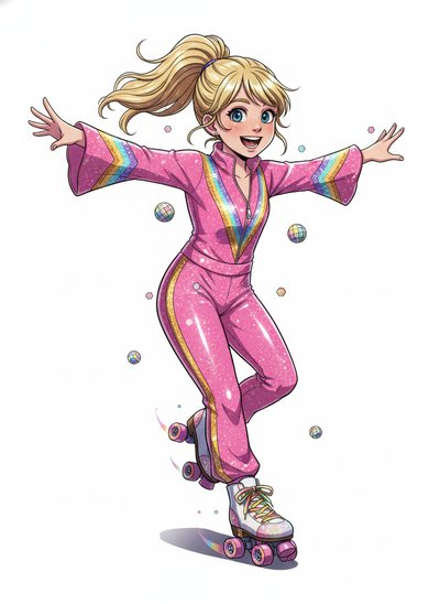 Ashley's Roller Disco Adventure 🎶 - Webtoon Anime