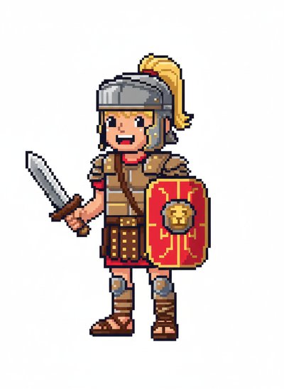 My Little Gladiator Girl 🛡️ - Pixel Art