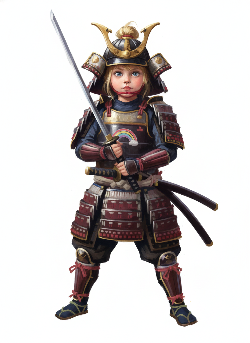 Samurai Ashley - Impressionist Painting