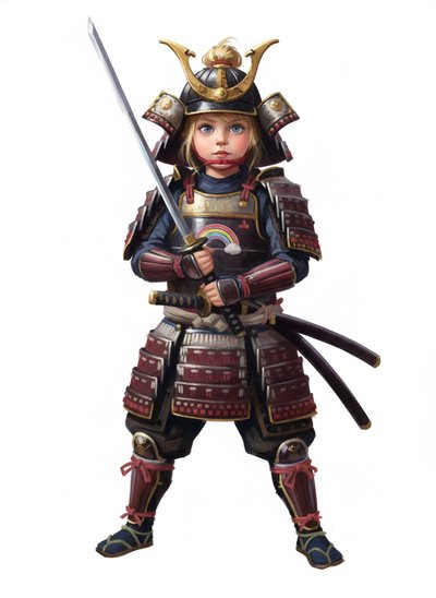 Ashley the Samurai Explorer - Impressionist Painting