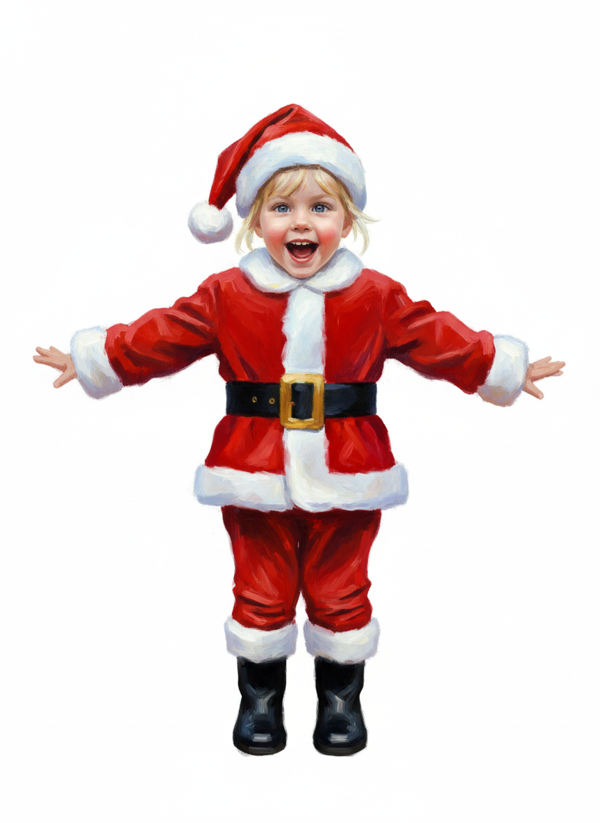 Santa Ashley - Impressionist Painting