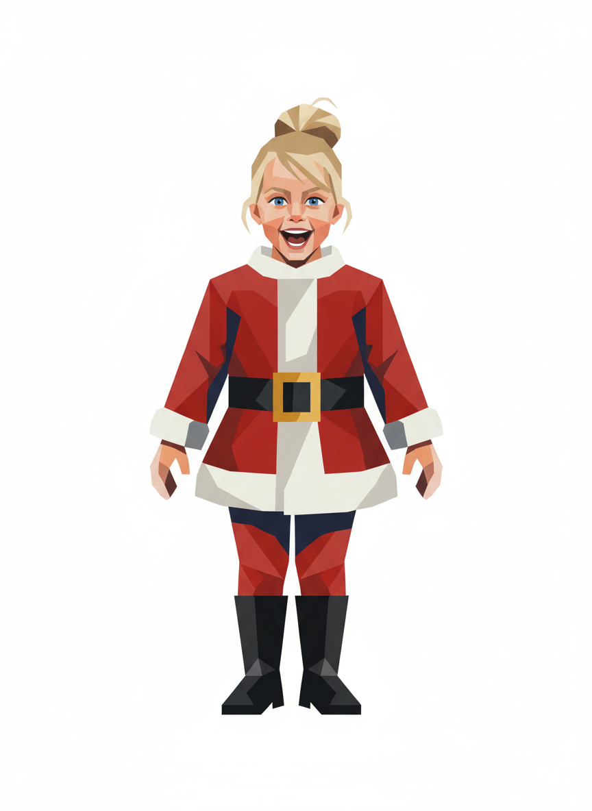 Santa Ashley - Cubist Painting