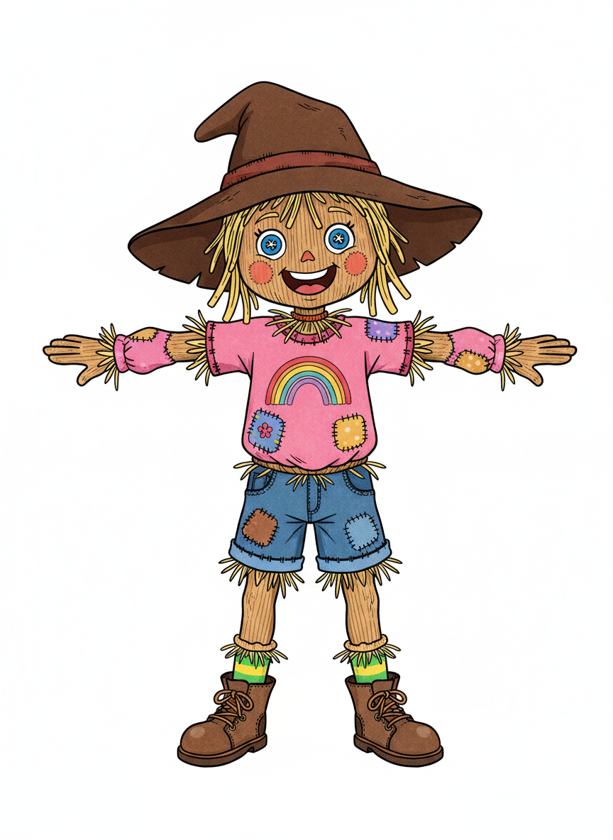 Scarecrow Ashley - Classic Coloring Book