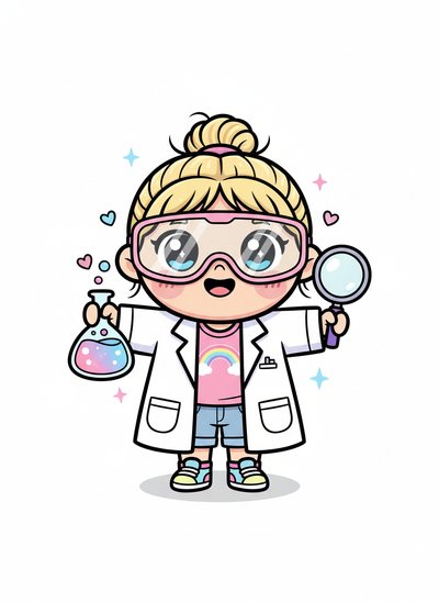 Ashley's Scientific Adventures 🧪 - Kawaii Cute