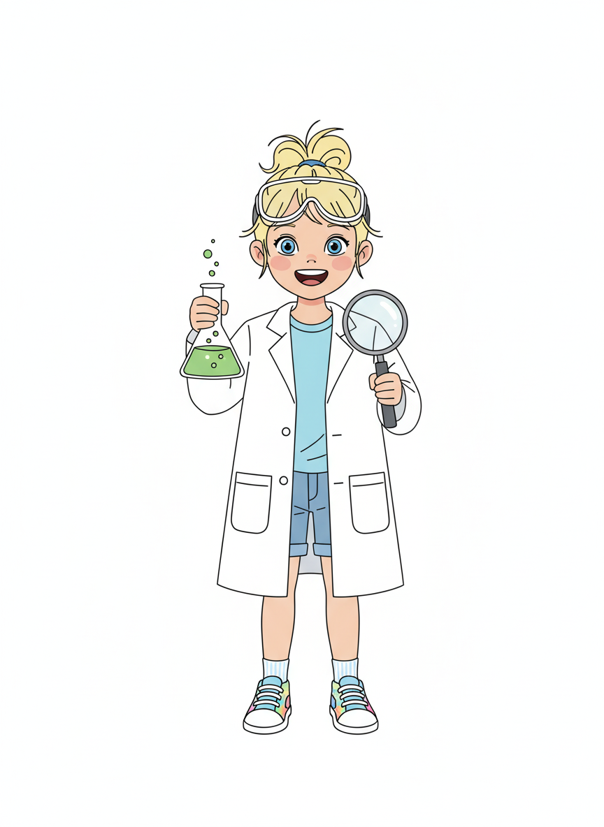 Ashley the Curious Scientist - Minimalist