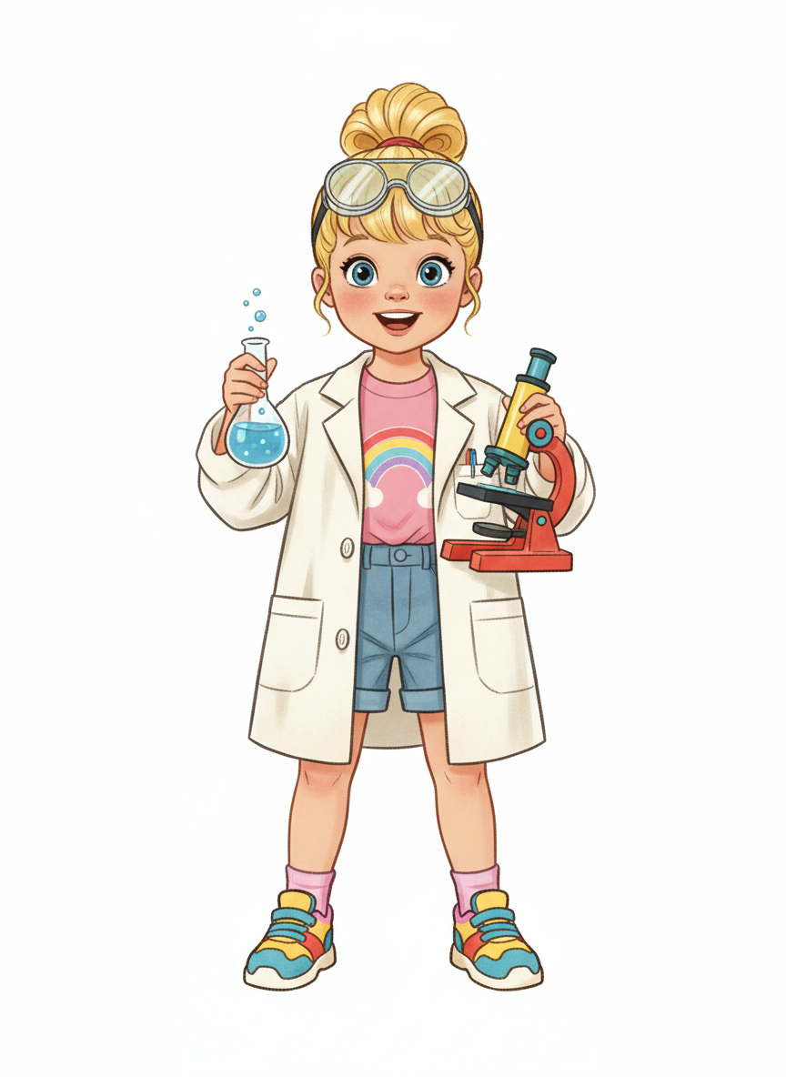 Ashley the Curious Scientist - Vintage Storybook