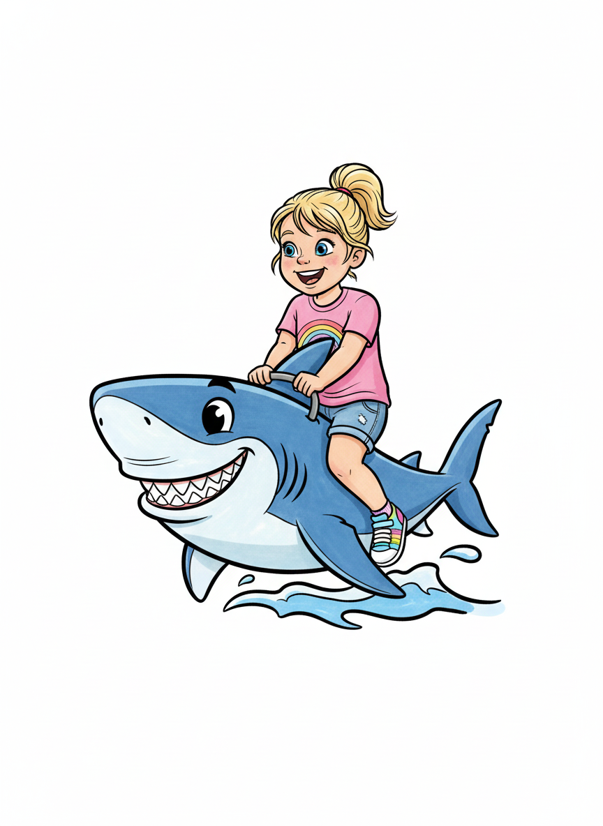 Sharkley Ashley - Classic Coloring Book
