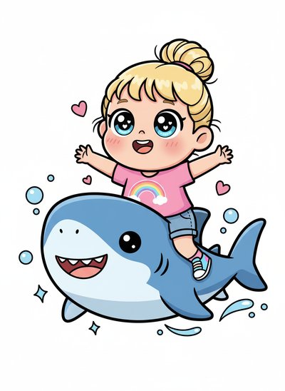 Ashley's Shark Adventure 🦈 - Kawaii Cute