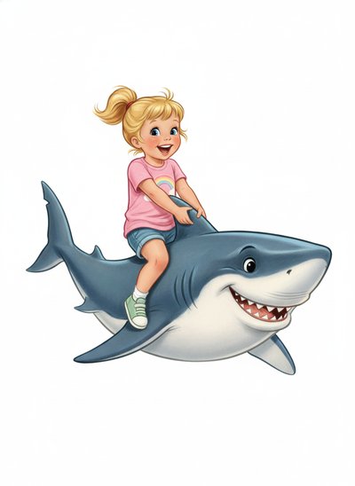 Ashley's Shark Adventure 🦈 - Vintage Storybook