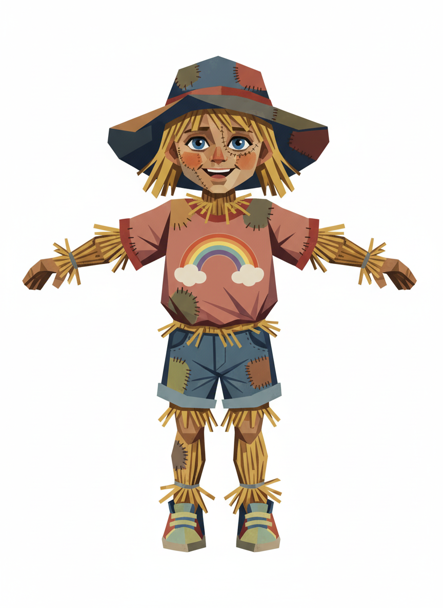 Scarecrow Ashley - Cubist Painting