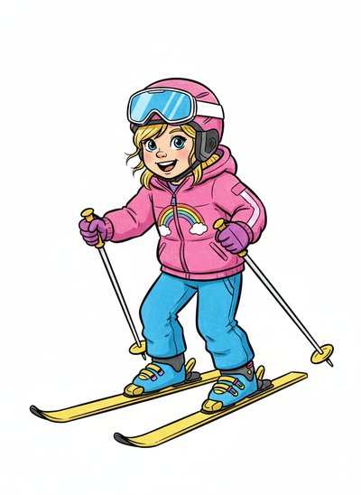 My Girl's Snowy Adventures ⛷️ - Classic Coloring Book