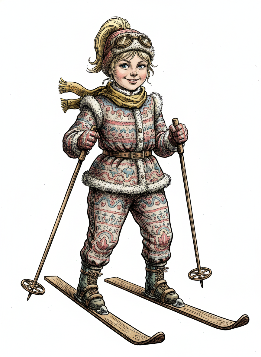Ashley the Alpine Ace - Victorian Illustration
