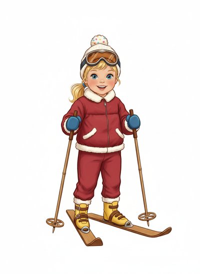 My Girl's Snowy Adventures ⛷️ - Vintage Storybook