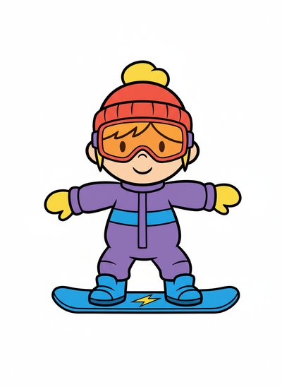 Ashley the Snowboarding Star 🌟 - Preschool Simple