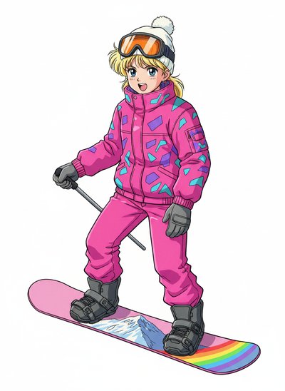 Ashley the Snowboarding Star 🌟 - Classic Anime