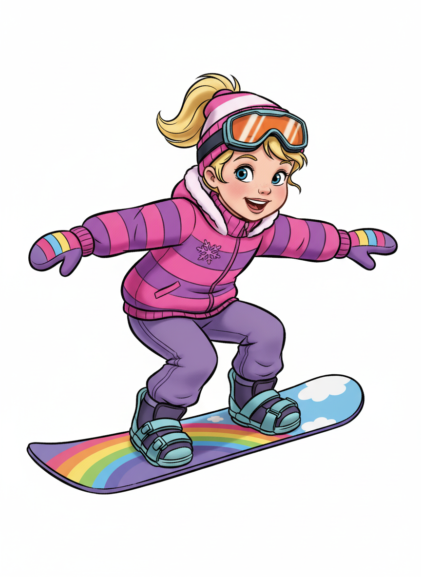 Ashley the Snowboarder - Golden Age Animation
