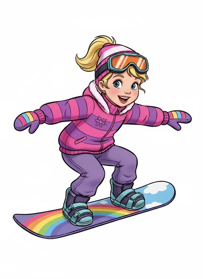 Ashley the Snowboarding Star 🌟 - Golden Age Animation