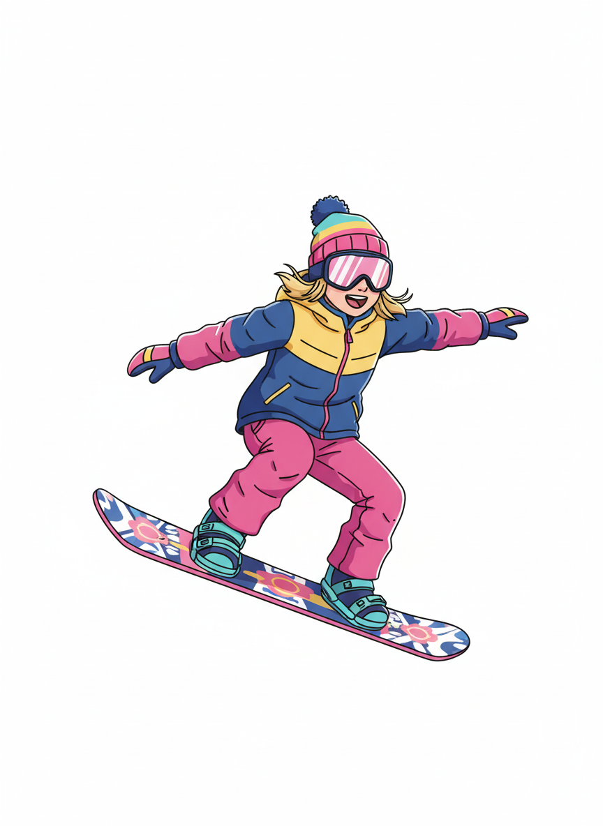 Ashley the Snowboarder - Minimalist