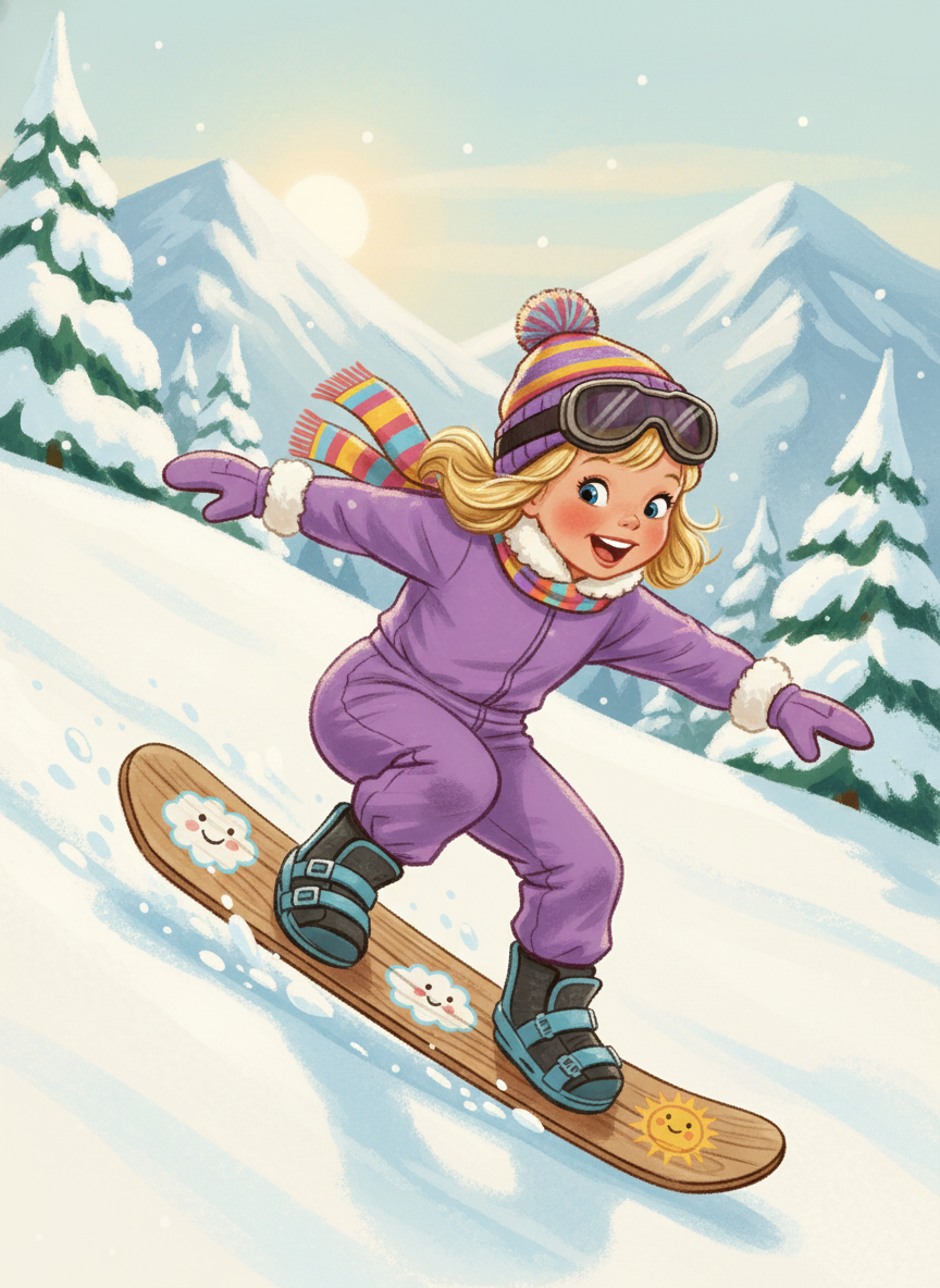 Ashley the Snowboarder - Vintage Storybook