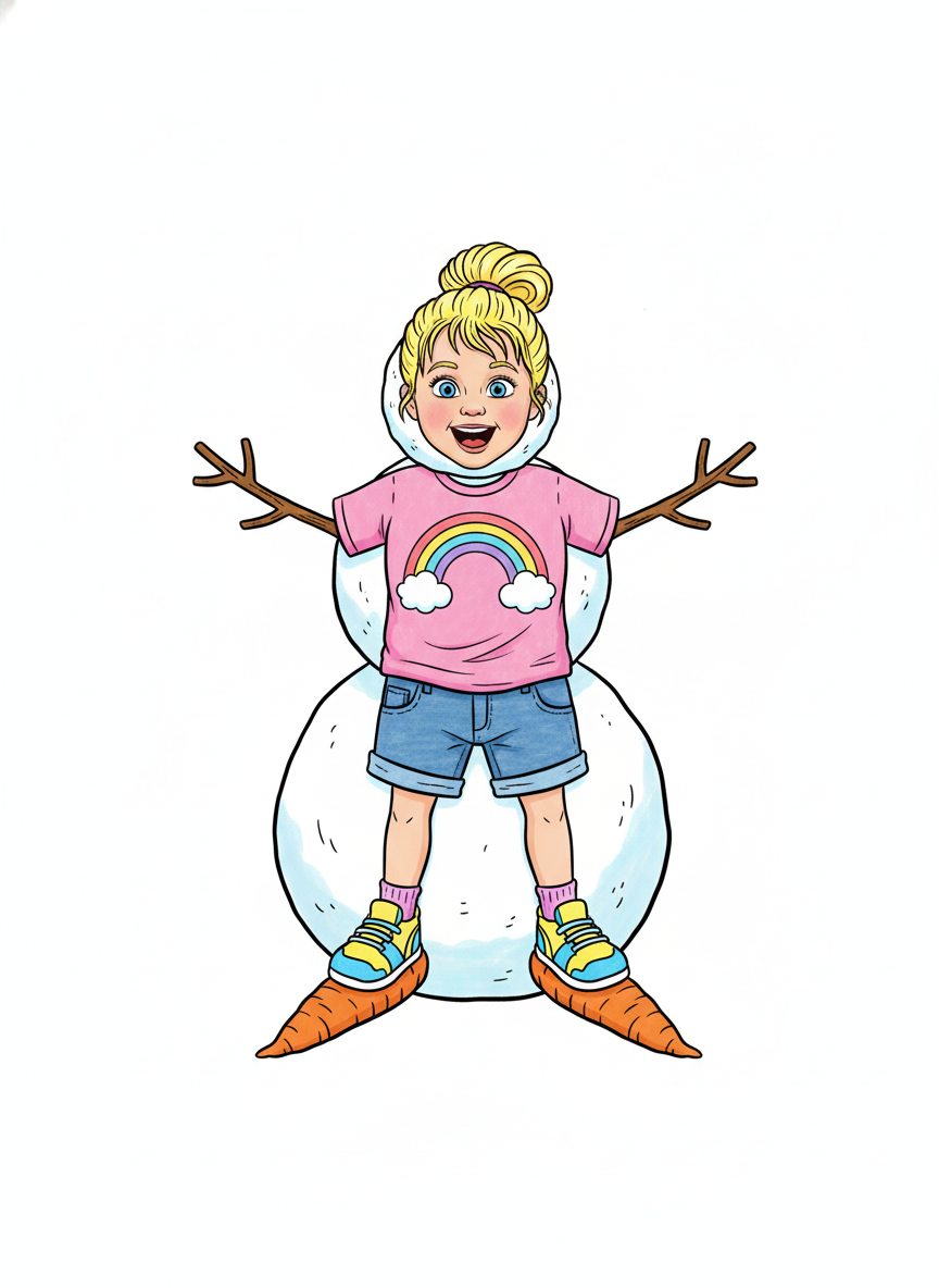 Ashley the Snowgirl - Classic Coloring Book