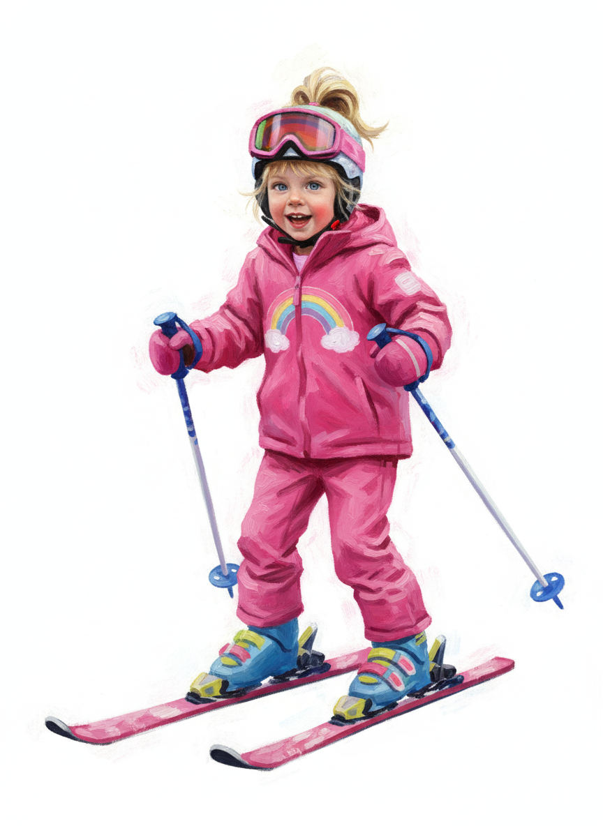 Ashley the Alpine Ace - Impressionist Painting