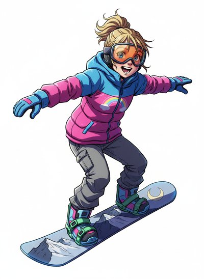 Ashley the Snowboarding Star 🌟 - Webtoon Anime