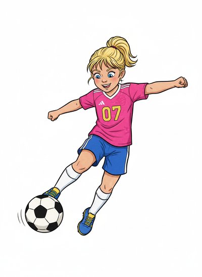 Ashley the Soccer Star 🌟 - Classic Coloring Book