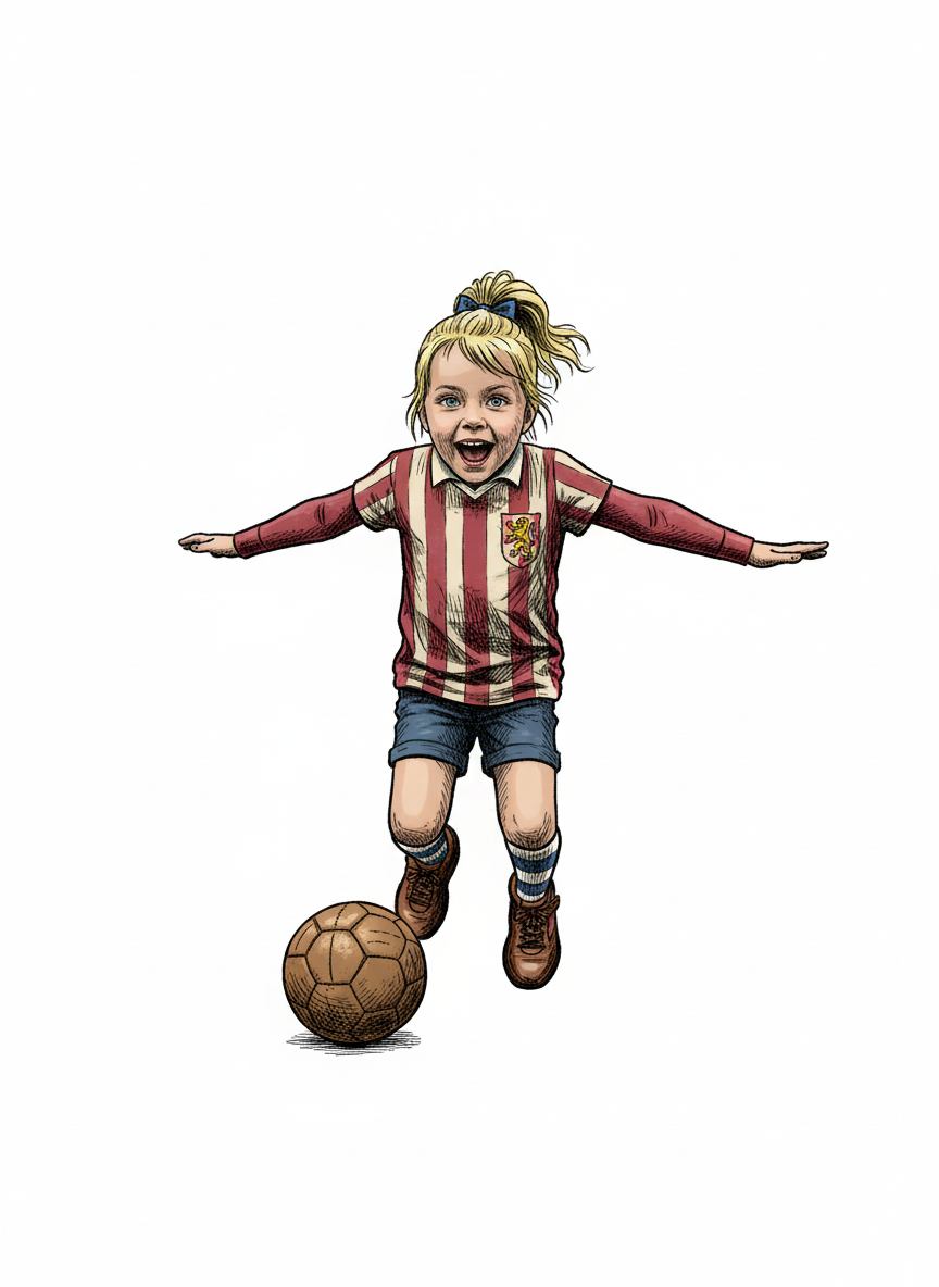 Ashley the Kicker - Victorian Illustration