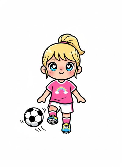 Ashley the Soccer Star 🌟 - Kawaii Cute