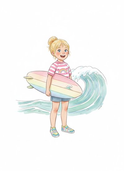 Ashley's Surfer Adventures 🌊 - Gentle Pencil
