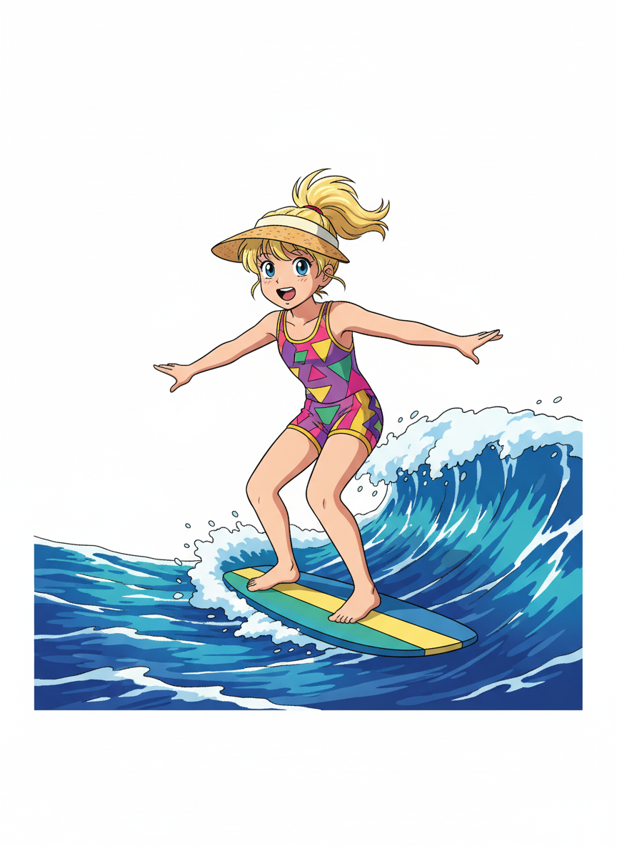 Surfer Ashley - Classic Anime