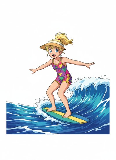 Ashley's Surfer Adventures 🌊 - Classic Anime