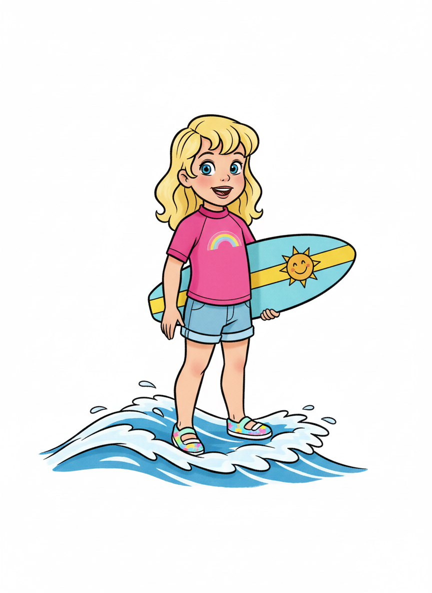 Surfer Ashley - Golden Age Animation