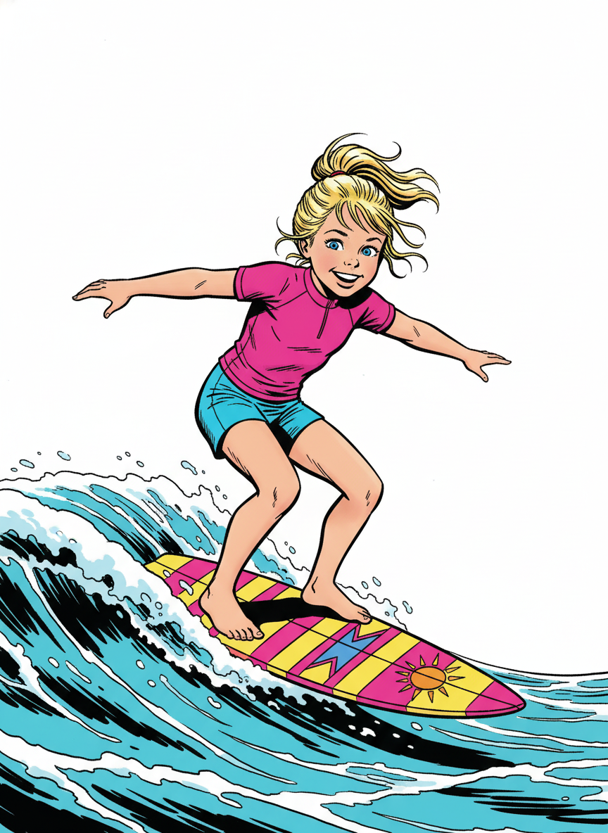 Surfer Ashley - Comic Book