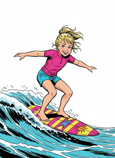 Ashley's Surfer Adventures 🌊 - Comic Book
