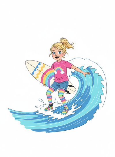 Ashley's Surfer Adventures 🌊 - Minimalist