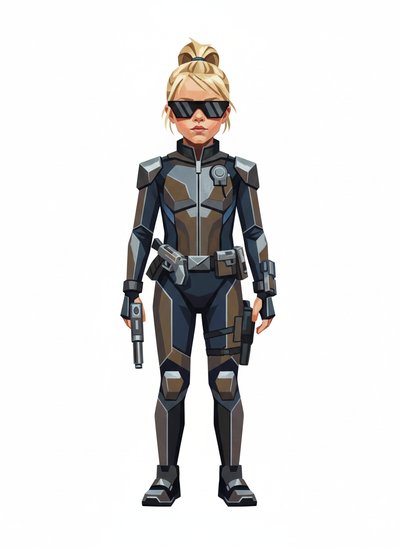 Ashley the Little Spy 🕵️‍♀️ - Cubist Painting