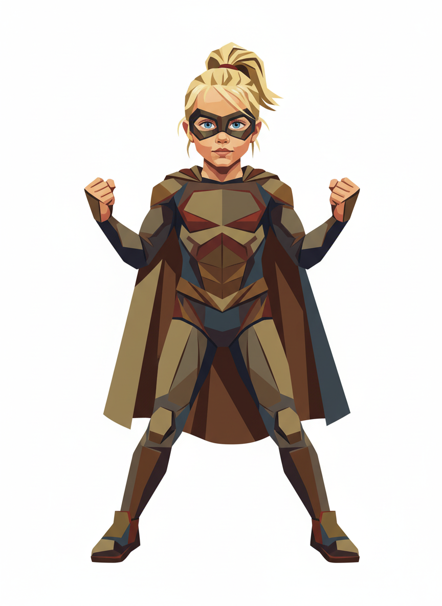 Ashley the Super Wonder - Cubist Painting